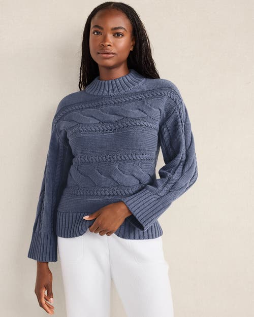 Haven Well Within Cotton Blend Horizontal Cable Sweater