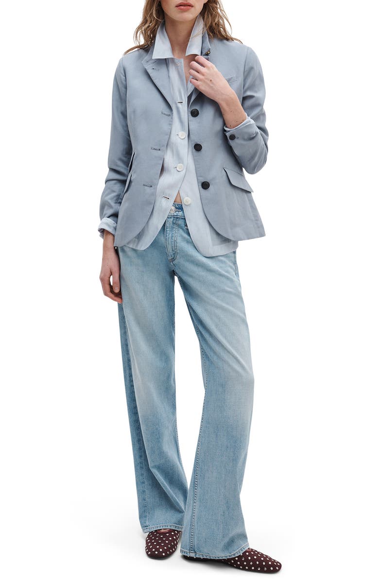 rag & bone Featherweight Cam Mid Rise Relaxed Straight Leg Jeans, Alternate, color, Moon