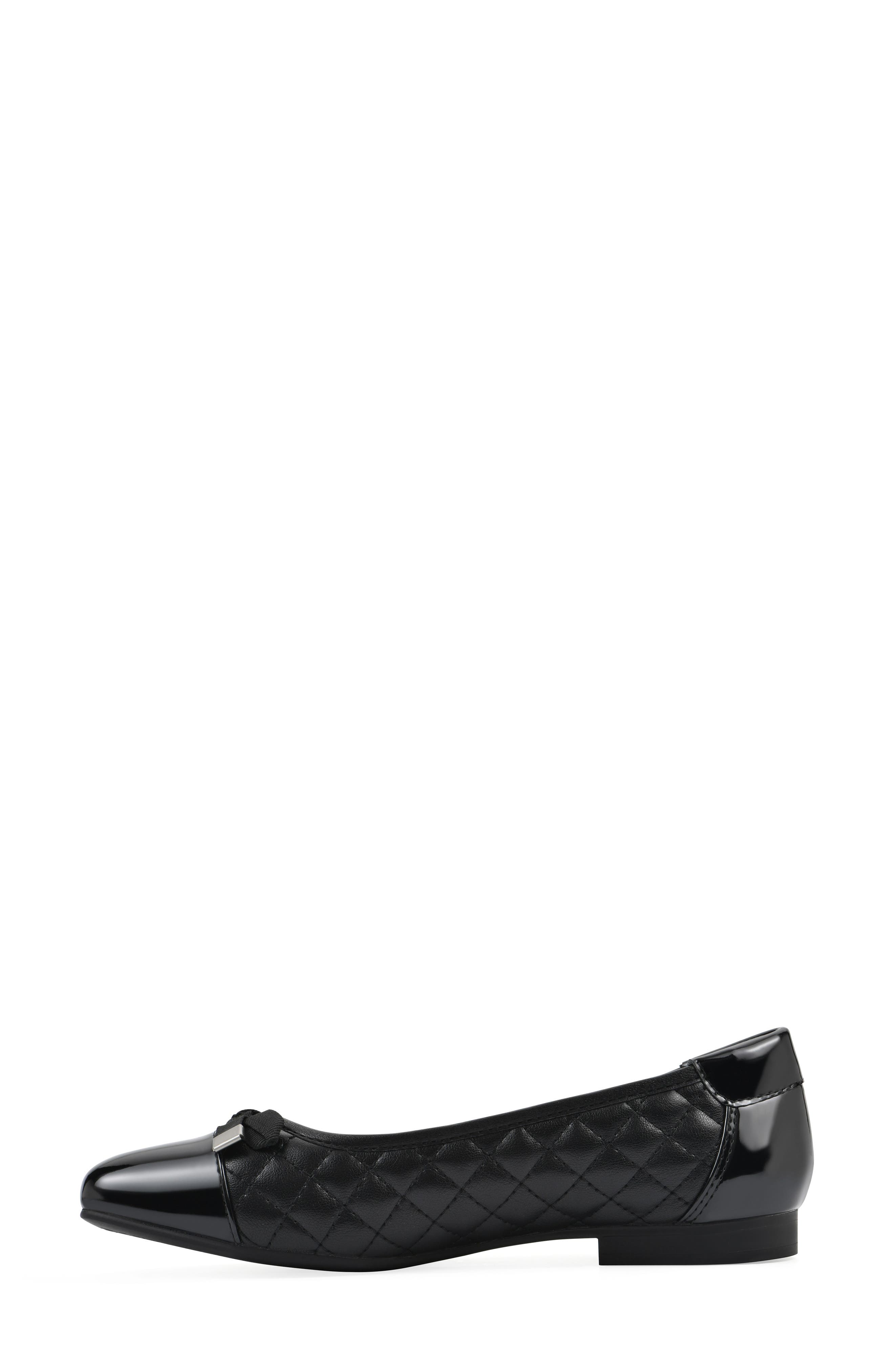 Bocah Cap Toe Ballet Flat, Alternate, color, BLACK SMOOTH