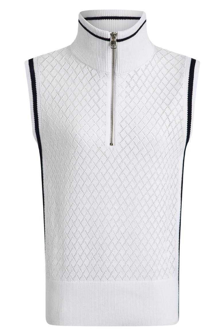 Stefan Half Zip Knit Vest, Alternate, color, WHITE