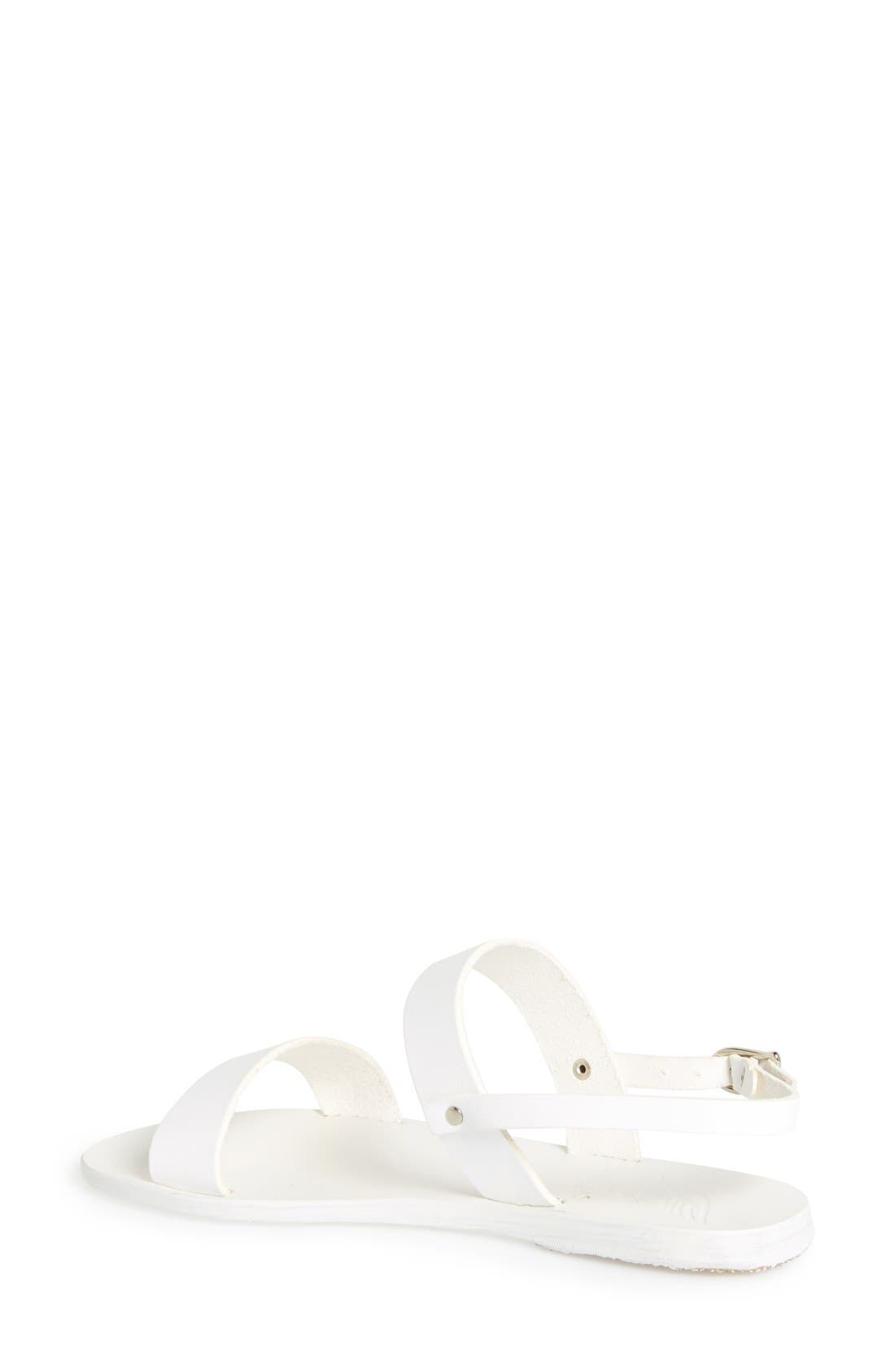 'Clio' Sandal, Alternate, color, ALL WHITE