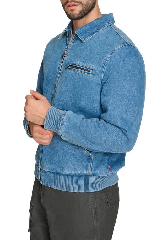 Levi's Western Bomber Jacket In Medium Wash Denim