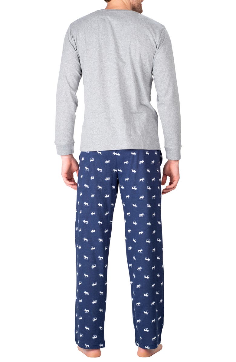 SLEEPHERO Knit Pajamas, Alternate, color, Grey With Moose