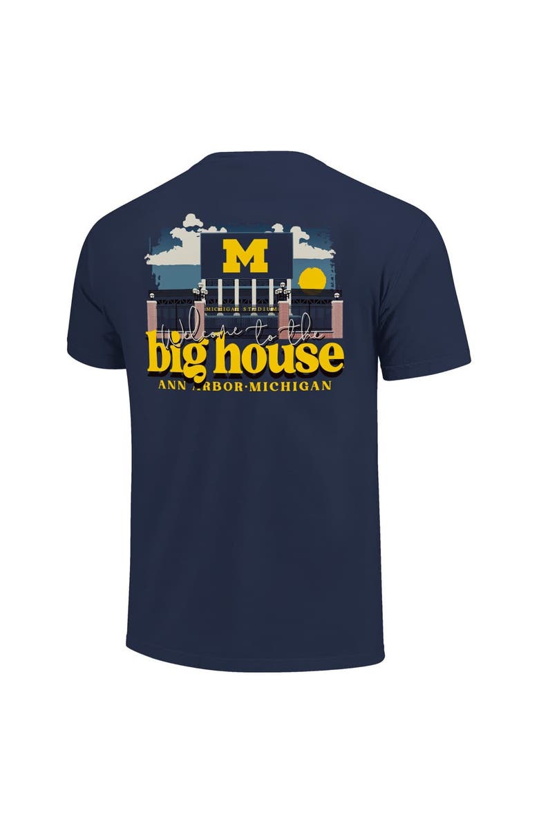 IMAGE ONE Men's Navy Michigan Wolverines Big & Tall Stadium Gates Hyper Local Core T-Shirt, Alternate, color,