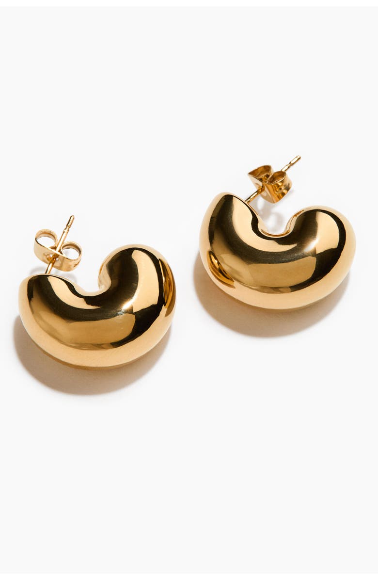 H&M Waterproof Hoop Earrings, Alternate, color, Gold-Colored