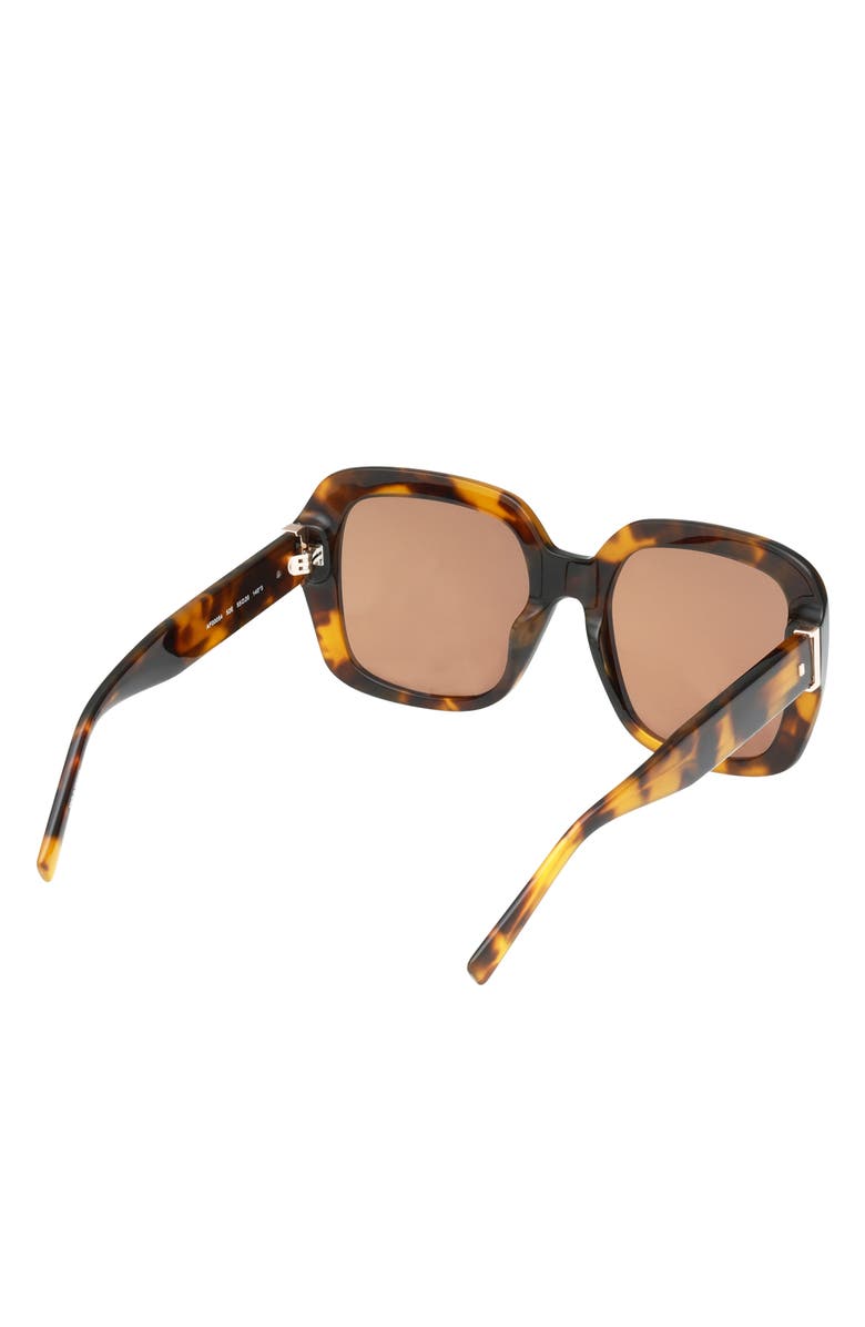 ABERCROMBIE & FITCH 55mm Square Sunglasses, Alternate, color, Dark Havana / Brown