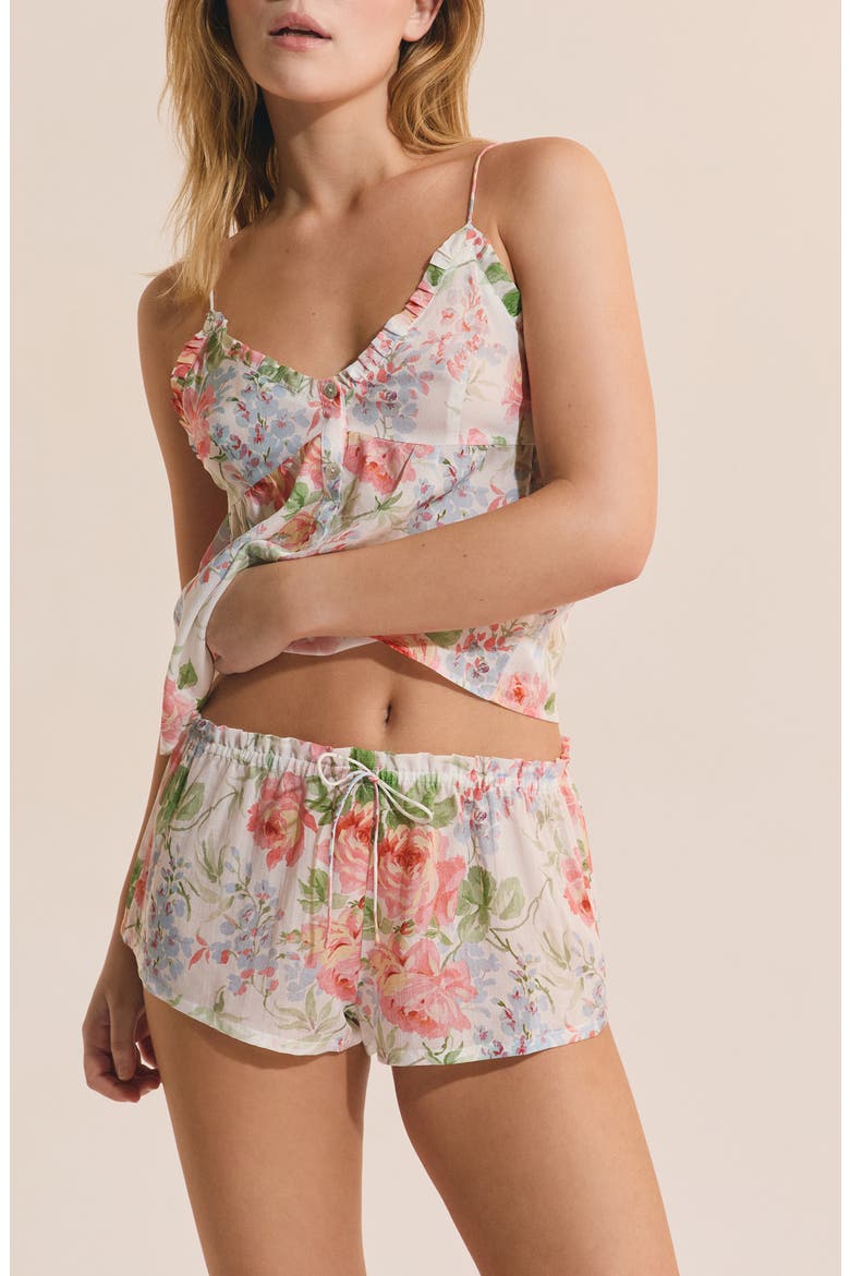 Orchidee Pajama Shorts, Alternate, color, ECRU
