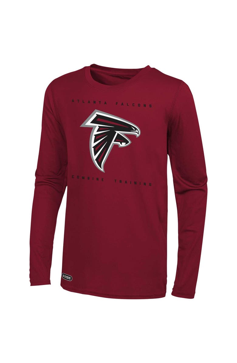 Outerstuff Men's Red Atlanta Falcons Side Drill Long Sleeve T-Shirt, Alternate, color, 