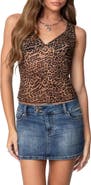 EDIKTED Laur Leopard Print Tank