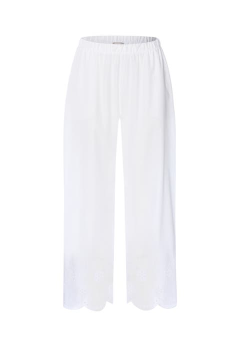 Lumi Scalloped Cotton Crop Pants
