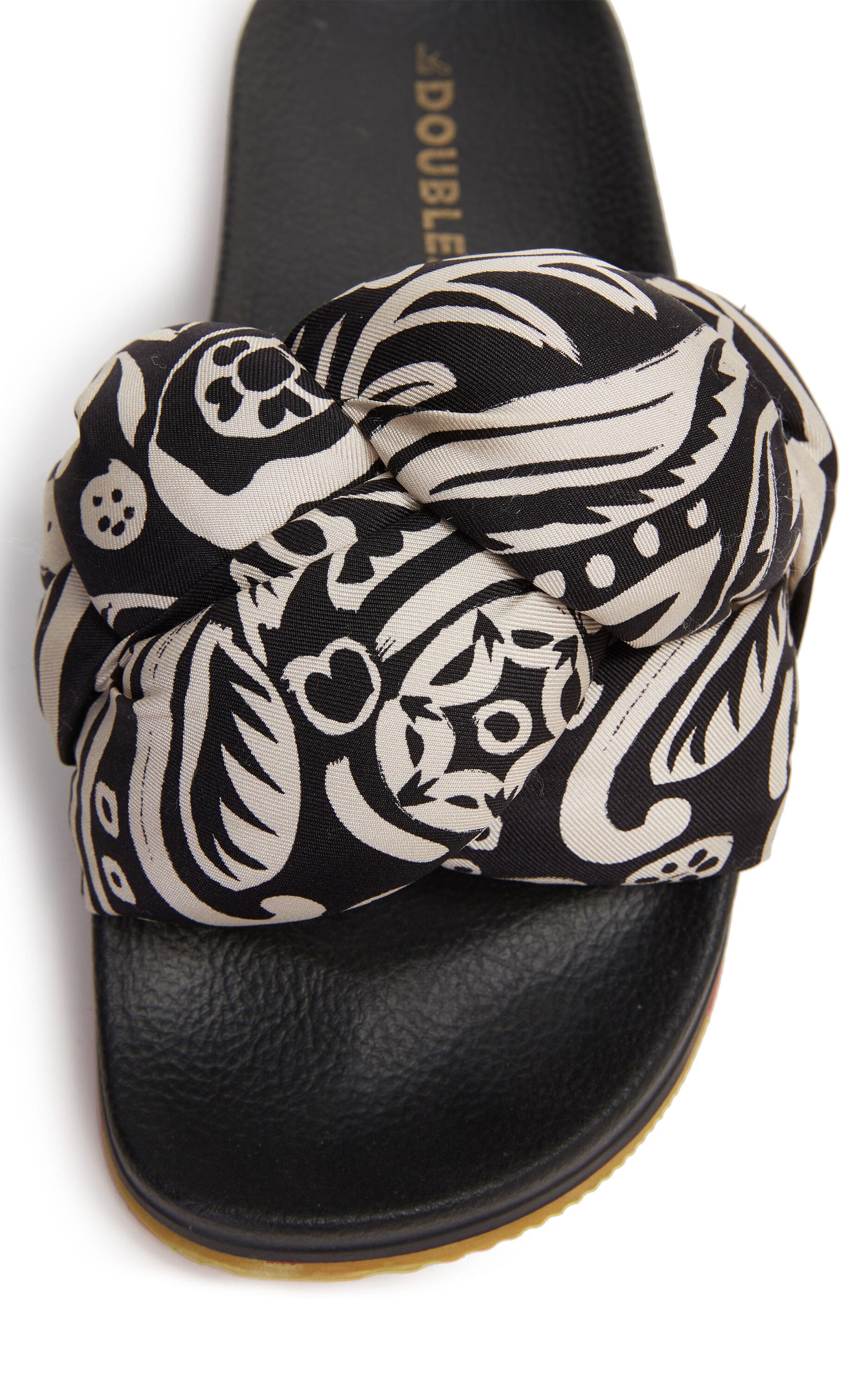 La DoubleJ Treccia Slides Fauve Black, Alternate, color, 