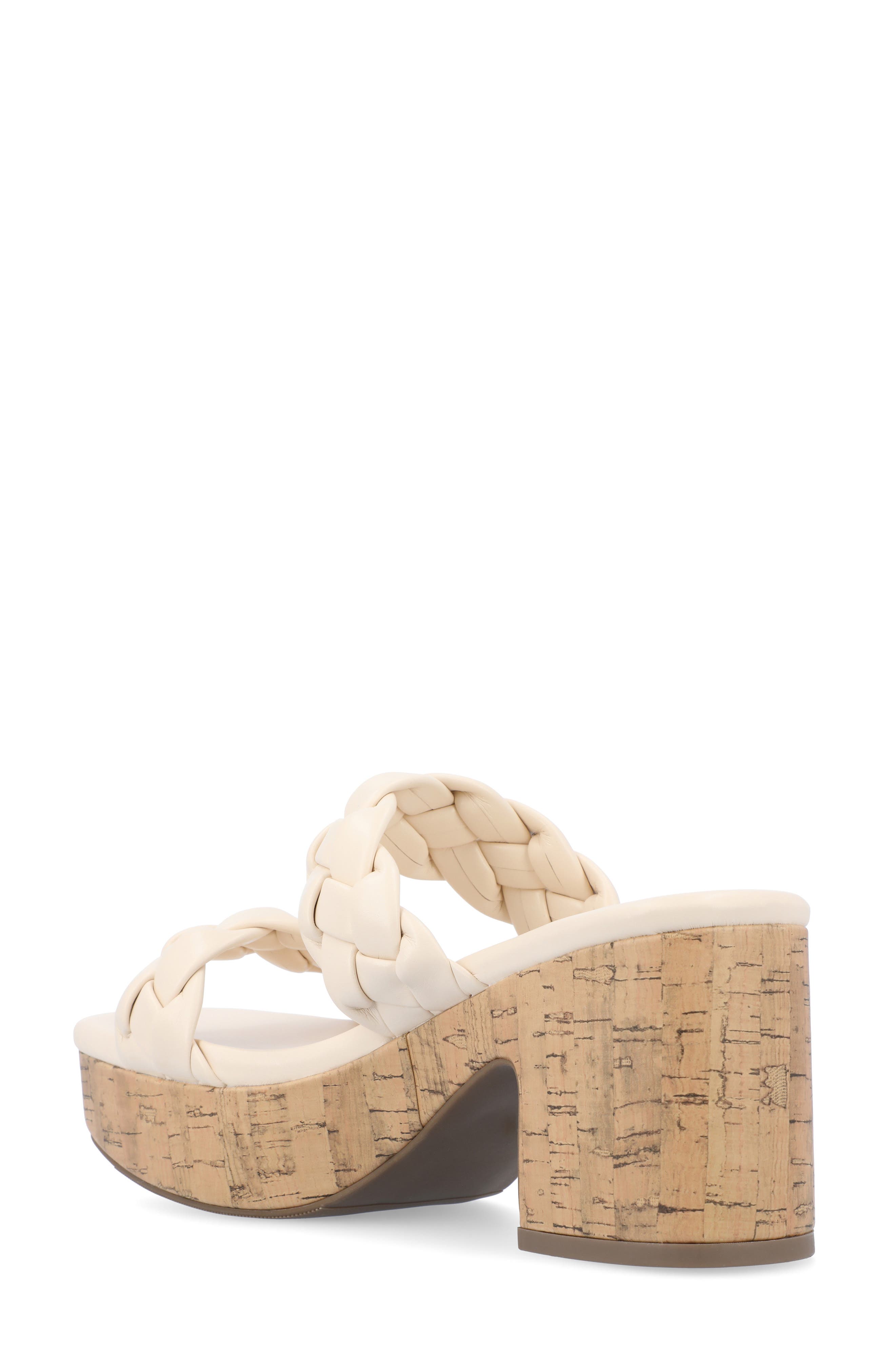 Journee Collection Kyaa Vegan Leather Platform Sandal, Alternate, color, Beige