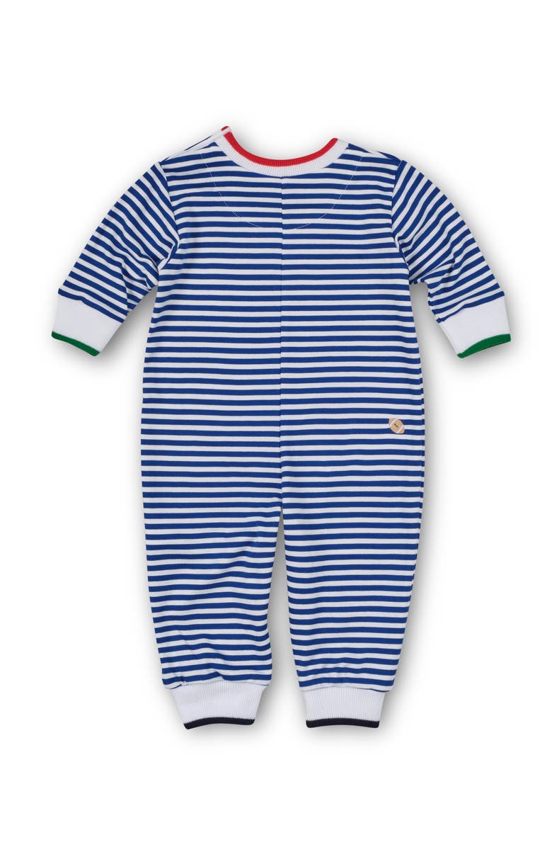 Florence Eiseman Stripe Knit Longall With Emb Sport Balls, Alternate, color, Royal Stripe