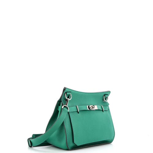 Pre-owned Hermes Hermes Jypsiere Bag Clemence 28 In Green