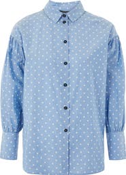 Topshop Star Print Chambray Shirt