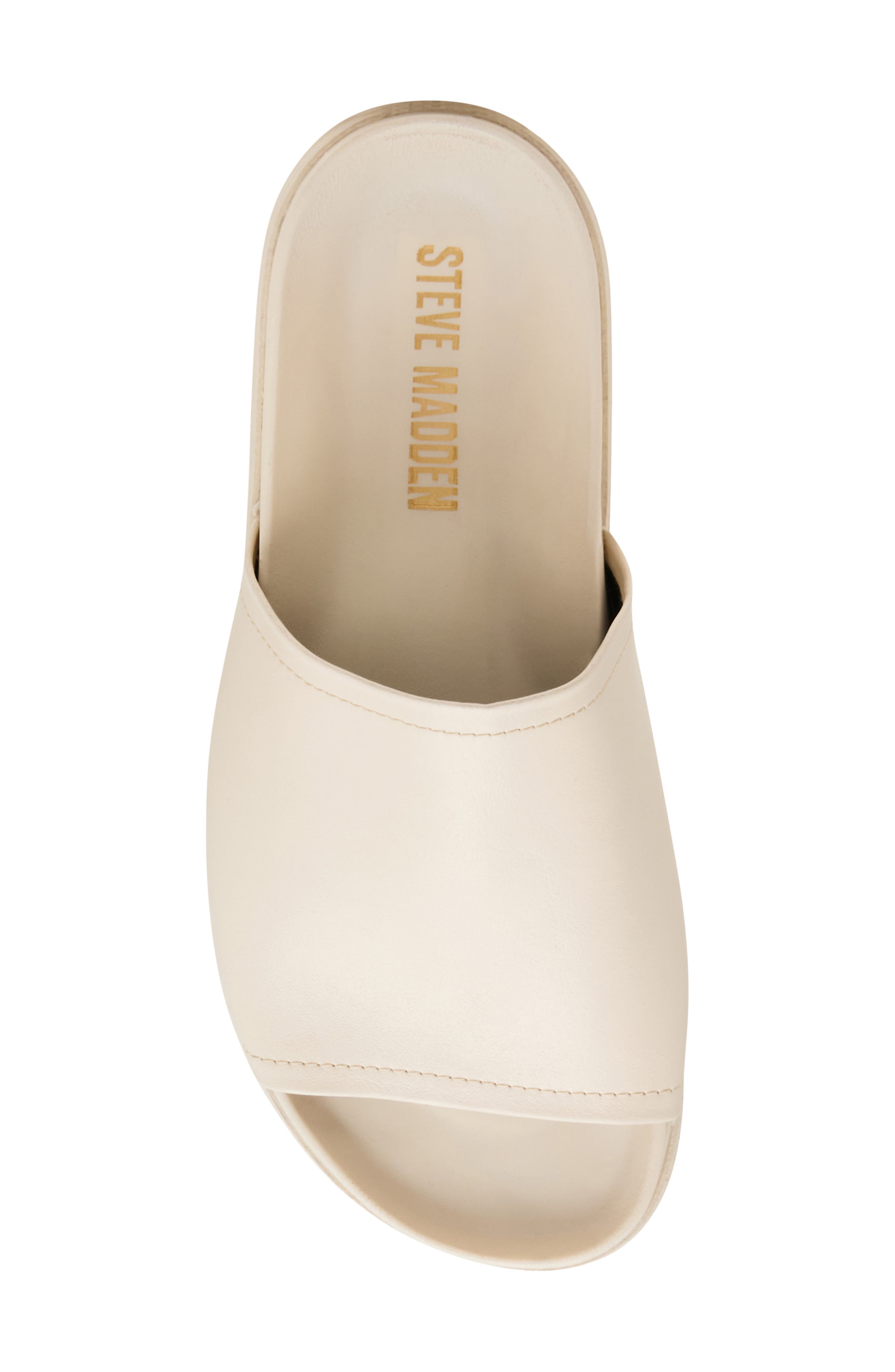 Arwen Platform Wedge Slide Sandal, Alternate, color, BONE LEATHER