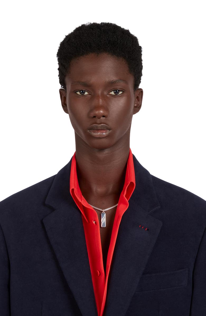 Gucci Interlocking-G Tag Pendant Necklace, Alternate, color,