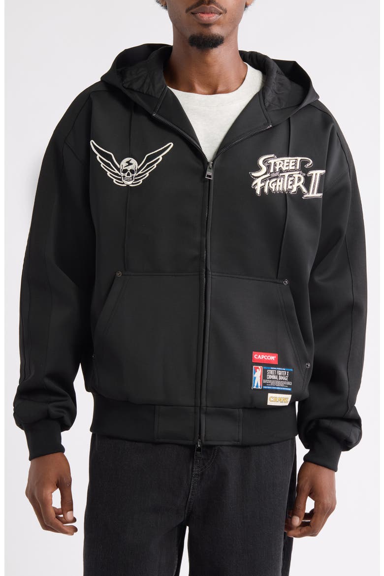 x Street Fighter II M Bison Padded Jacket, Alternate, color, BLACK