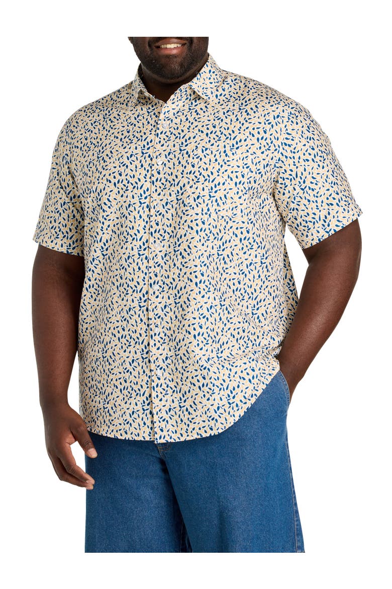 Big & Tall Microfiber Droplet Print Sport Shirt, Main, color, MULTI