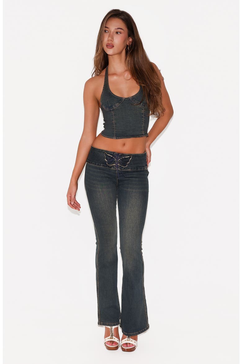 Riona Flare Jeans, Alternate, color, MID WASH