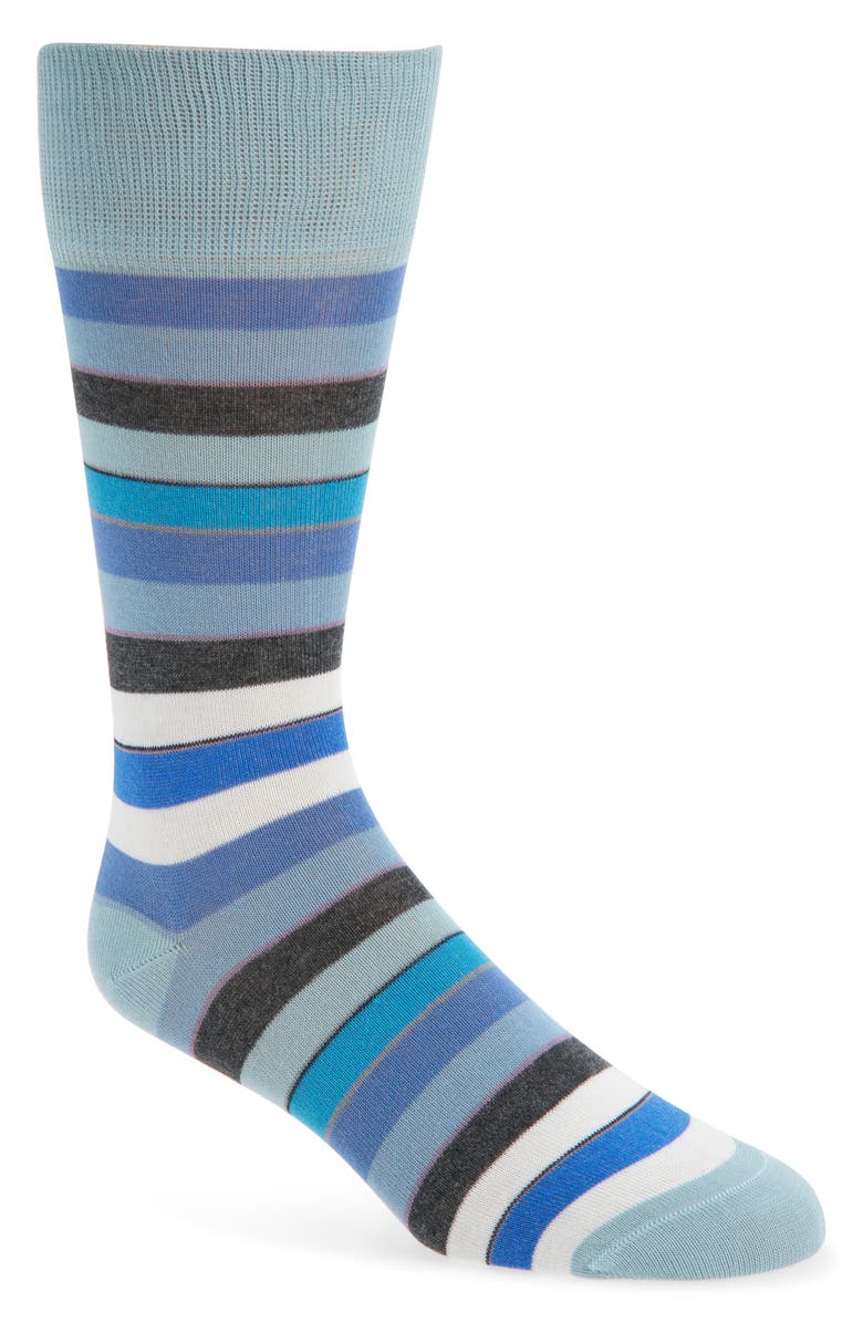Paul Smith Nandor Organic Cotton Blend Socks, Main, color, Turquoise