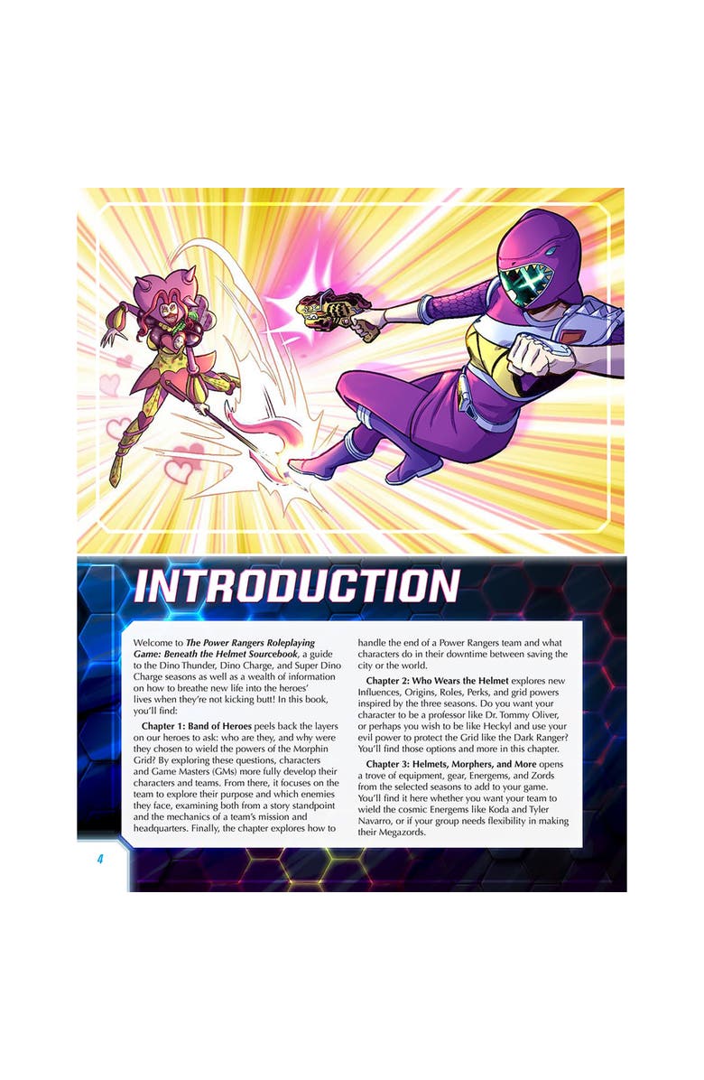 Renegade Game Studios Power Ranger Roleplaying Game Beneath The Helmet Sourcebook, Alternate, color, Multicolored