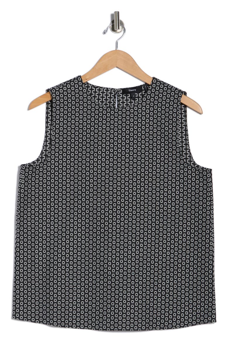 Geometric Dobby Top, Alternate, color, BLACK MULTI