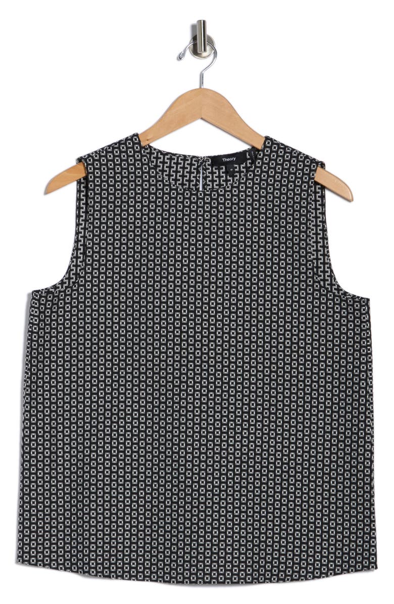 Theory Geometric Dobby Top, Main, color, Black Multi