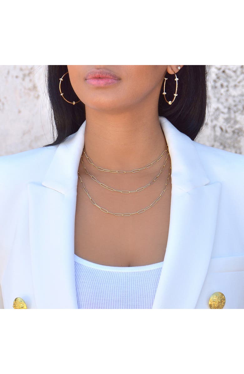 Liza Schwartz 18K Gold Plated Chain Link Necklace, Alternate, color, 