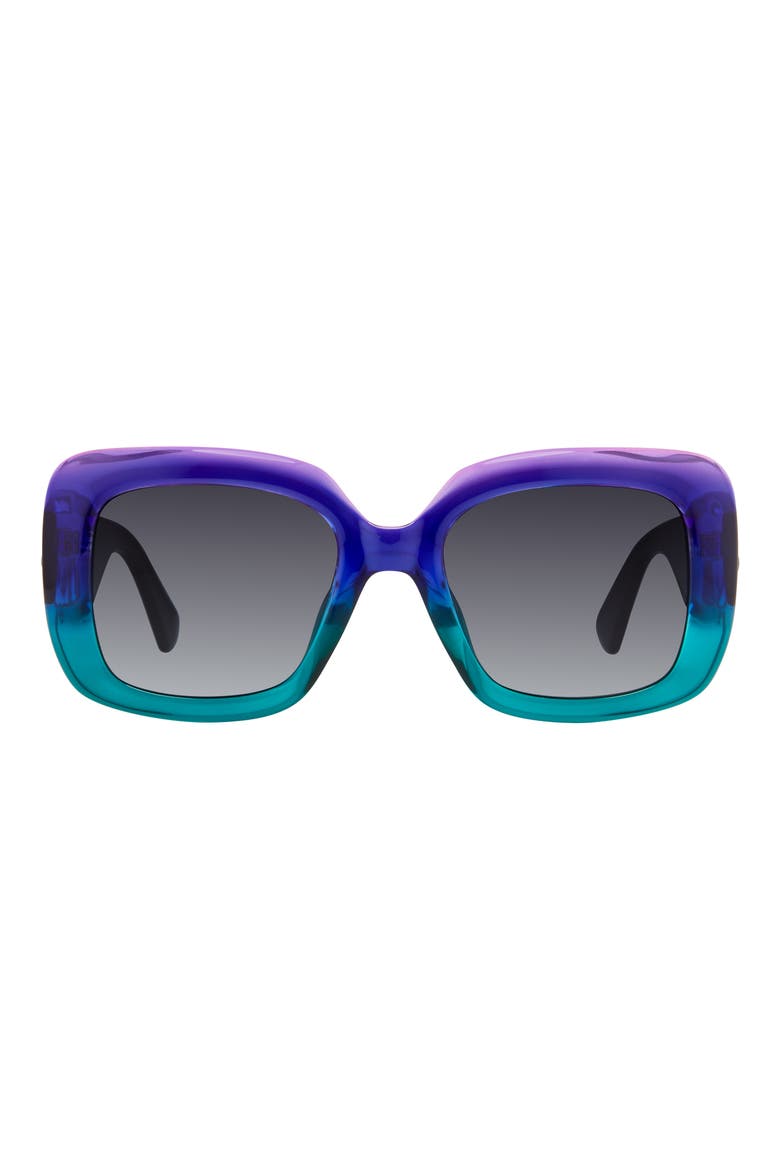 55mm Sunglasses, Main, color, TEAL/ DARK GREY SF