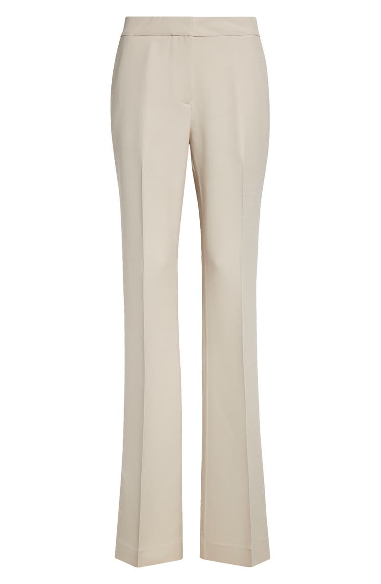 Lafayette 148 New York Saint Mark's Wool & Silk Crepe Flare Pants, Alternate, color, Pearl