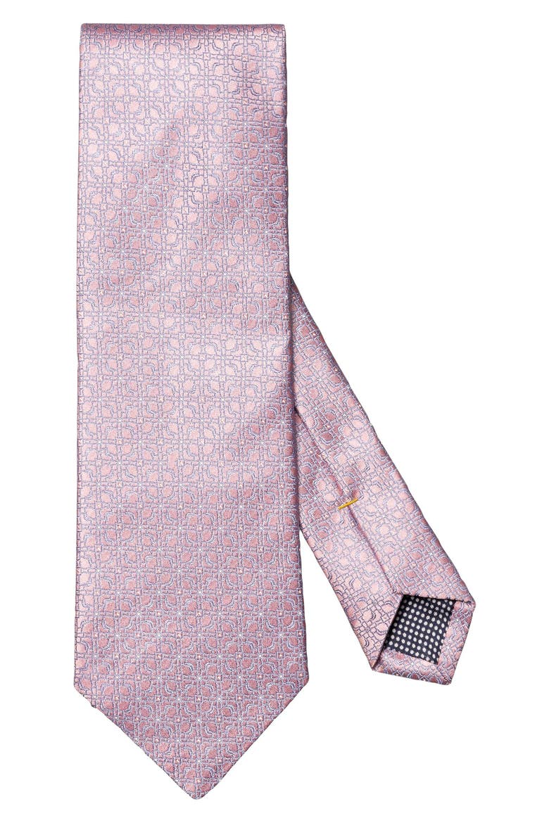 Jacquard Silk Tie, Main, color, PINK