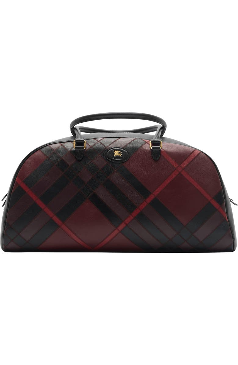 Burberry Extra Large Highlands Bowling Bag, Main, color, Fig Purple