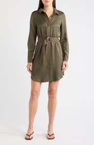 Bella Dahl Multi Stitch Belted Shirtdress