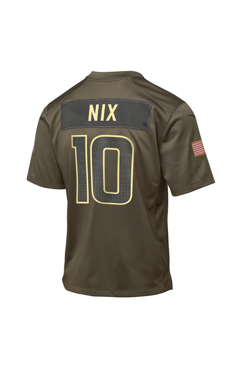 Nike Youth Nike Bo Nix Olive Denver Broncos 2025 Salute to Service Game Jersey, Alternate, color, Olive