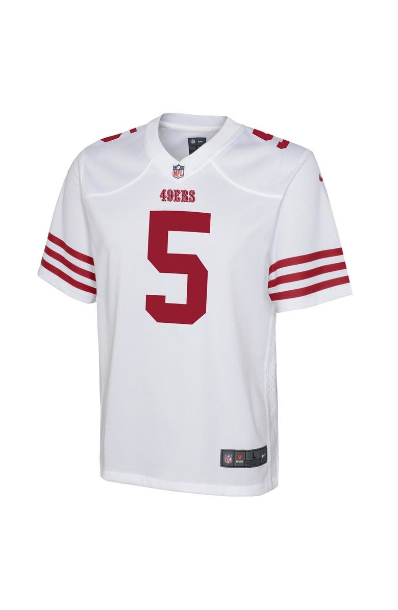 Nike Youth Nike Trey Lance White San Francisco 49ers Game Jersey, Alternate, color, White