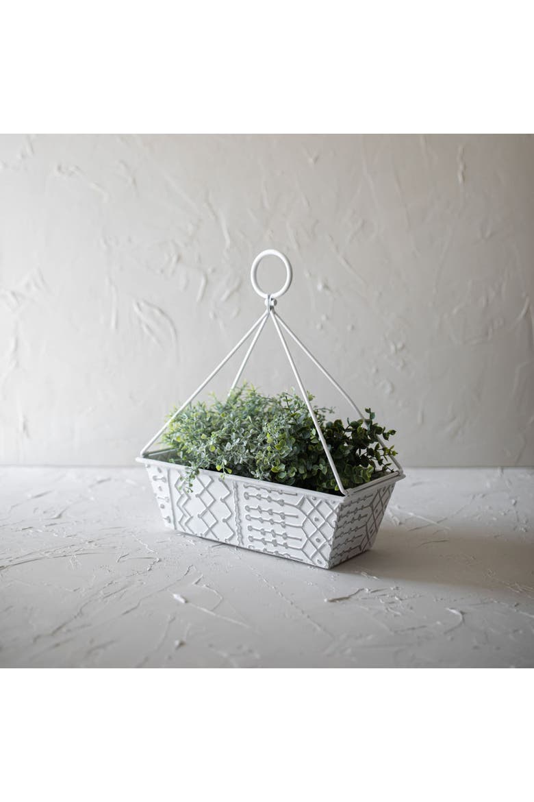 Multi Pattern Metal Caddy, Alternate, color, White