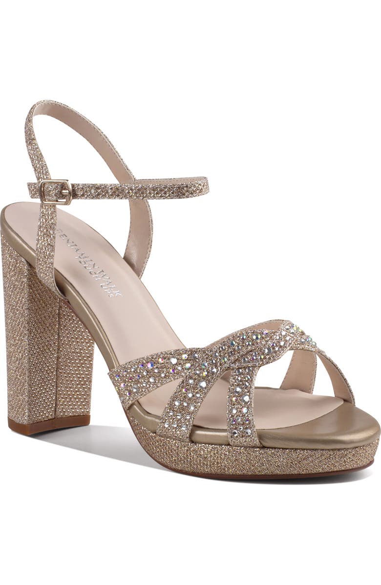 Touch Ups Ava Ankle Strap Sandal, Main, color, Champagne