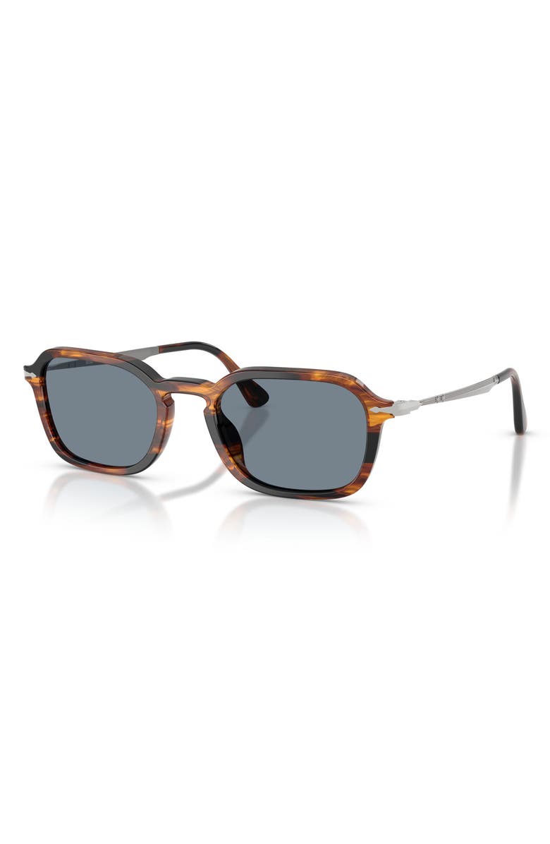 Persol 54mm Phantos Sunglasses, Alternate, color, Striped Black / Brown