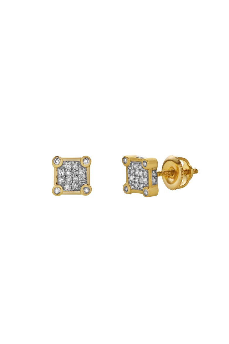 Brincadeira 10K Yellow Gold Diamond Unisex Earrings - 0.14 Cts, Main, color, 10K Yellow Gold