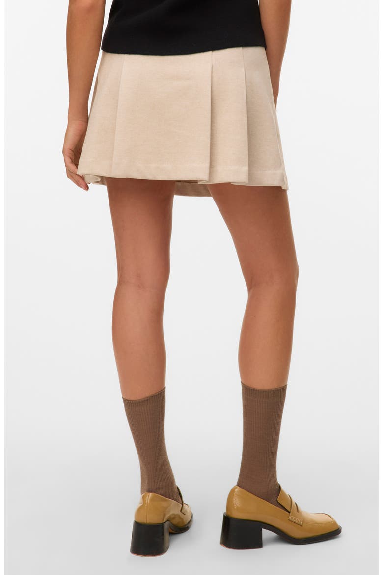 Vega Pleated Miniskirt, Alternate, color, OATMEAL DETAIL MELAN