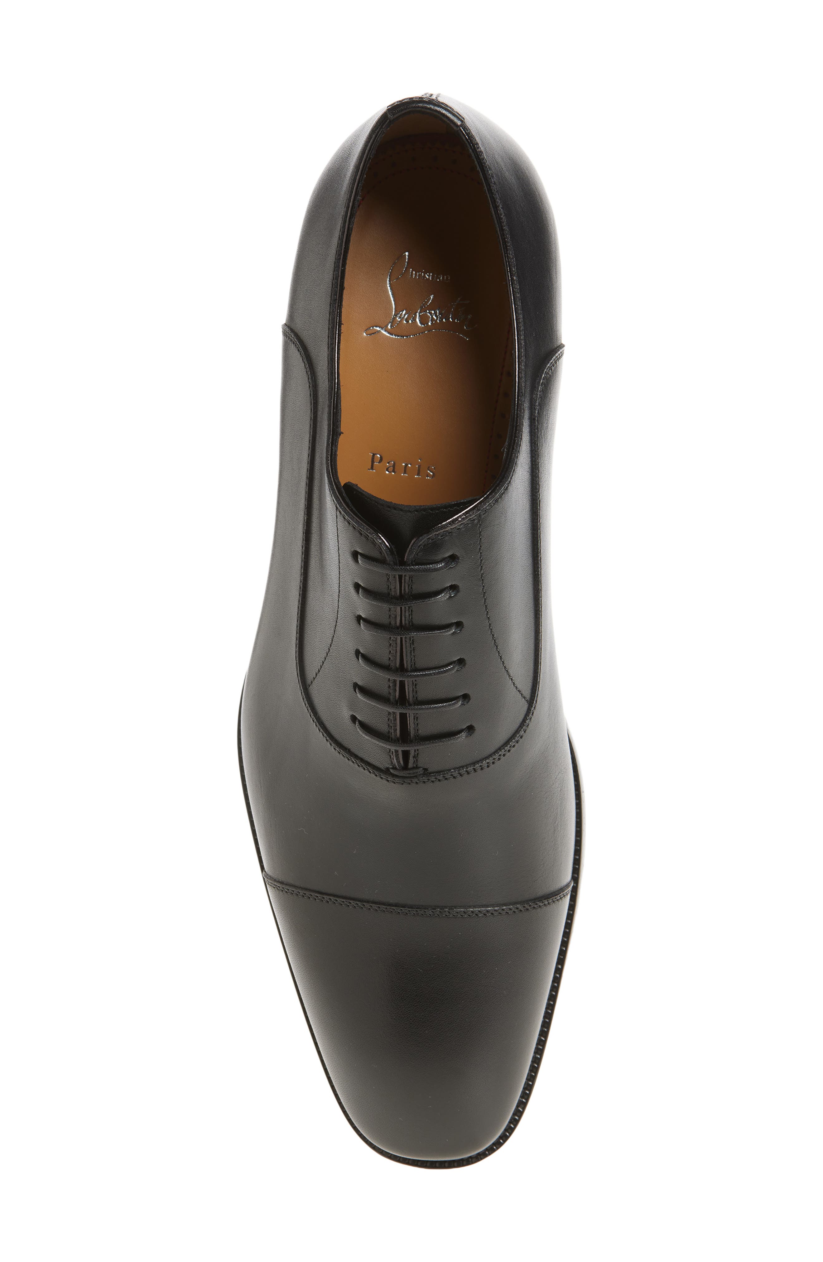 Christian Louboutin Greggory Cap Toe Oxford, Alternate, color, Black