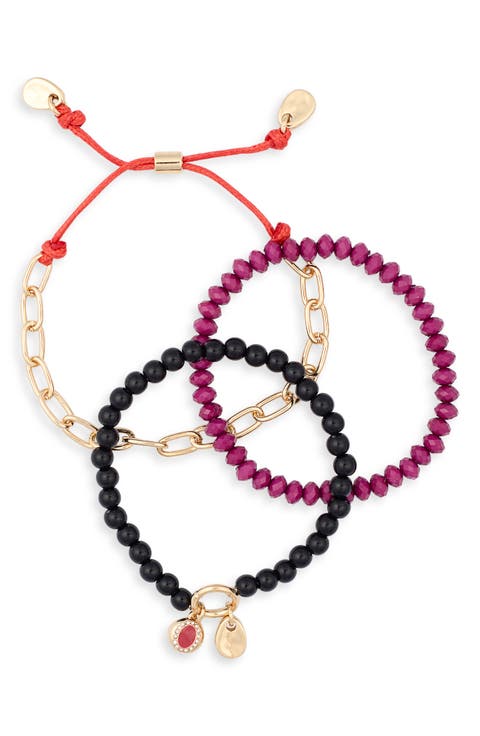 Set of 3 Mixed Media Bracelets