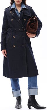 Bayeas Double Breasted Denim Trench Coat