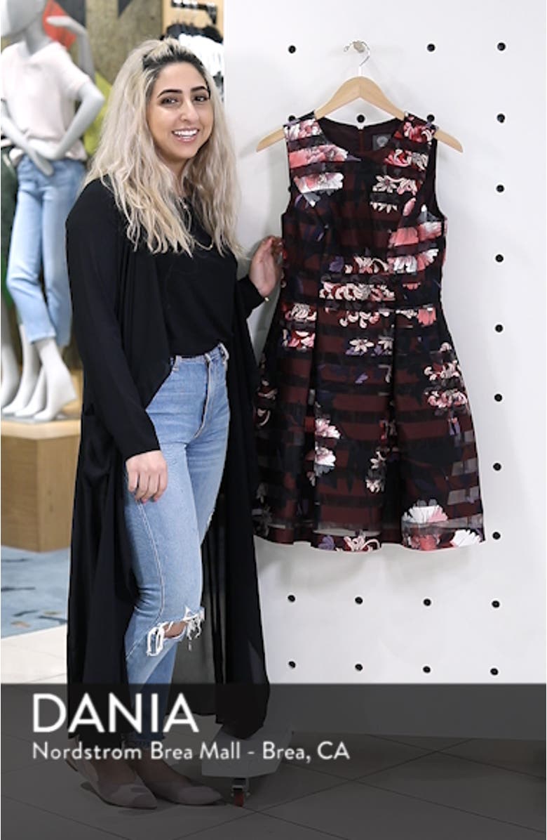 Shadow Stripe Fit & Flare Dress, sales video thumbnail