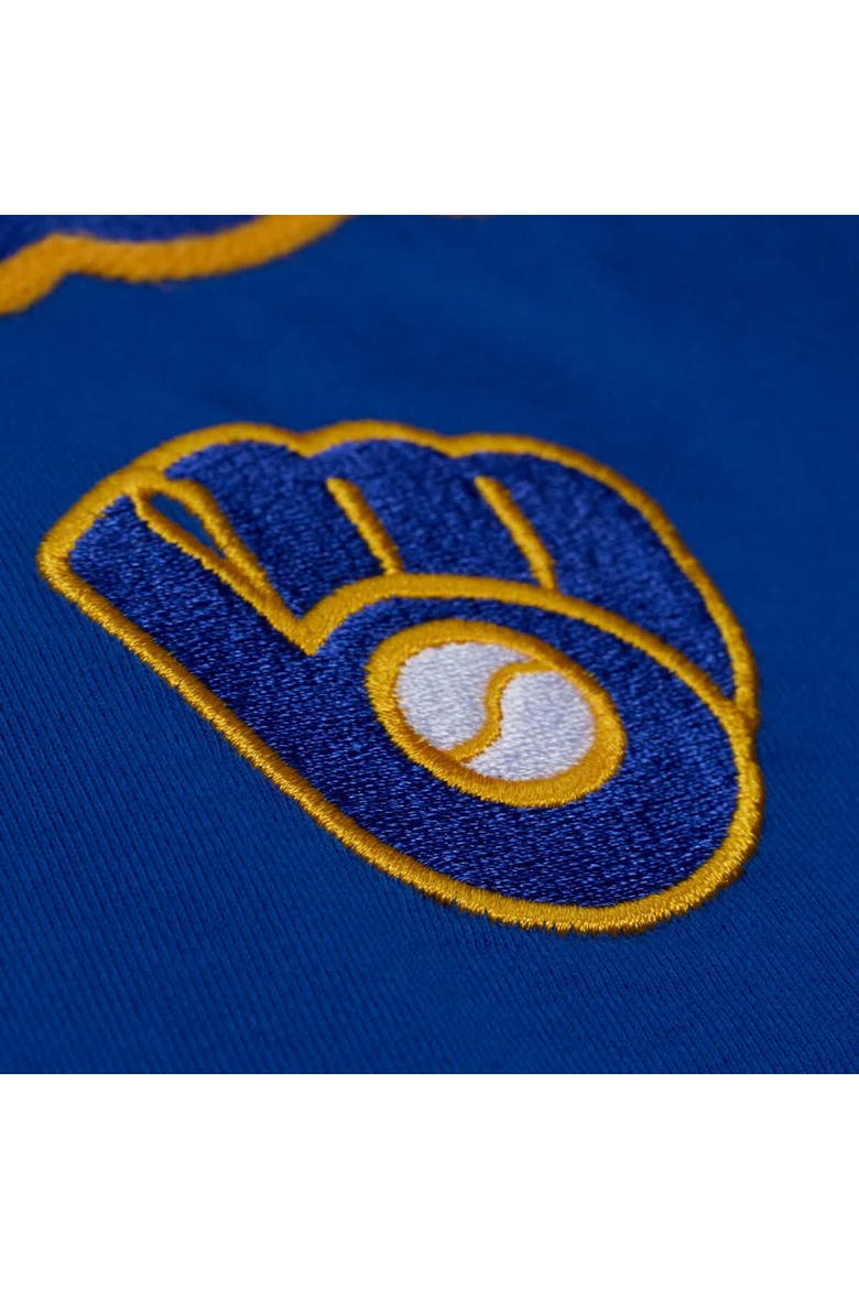 Men's Mitchell & Ness  Royal Milwaukee Brewers Wild Pitch Ringer T-Shirt, Alternate, color, Royal