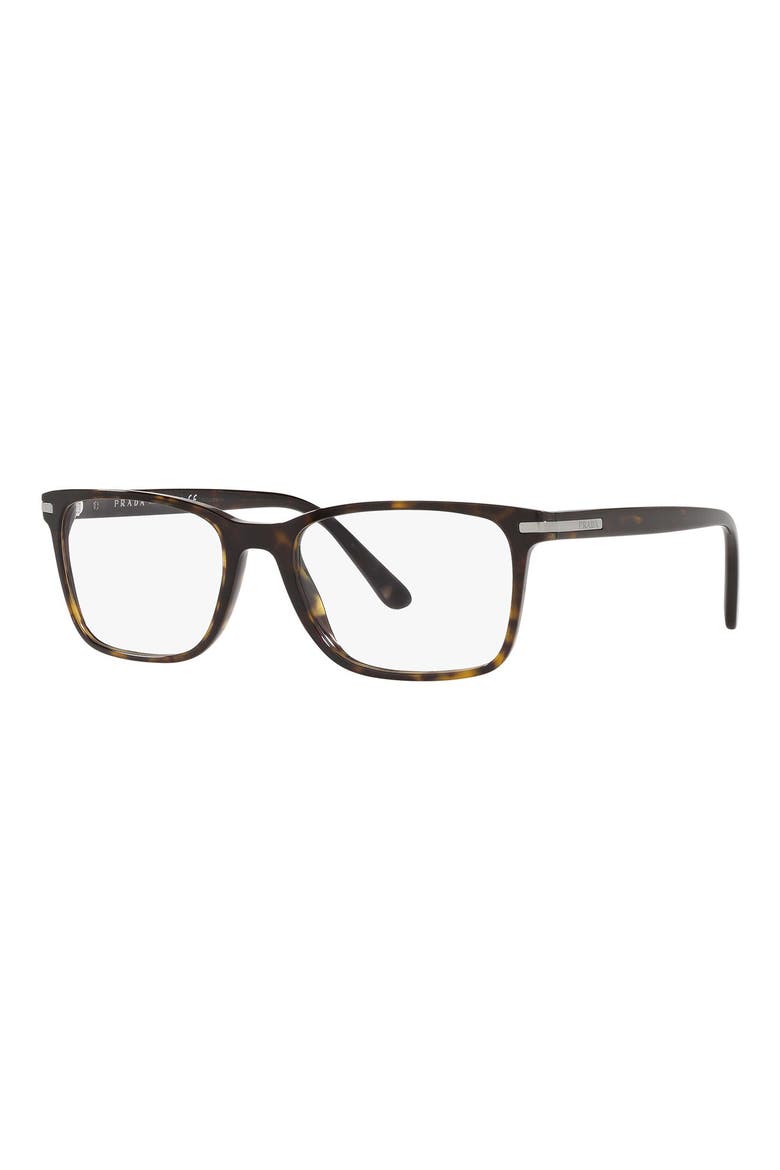 56mm Rectangular Optical Glasses, Alternate, color, TURQUOISE TORTOISE/DEMO LENS