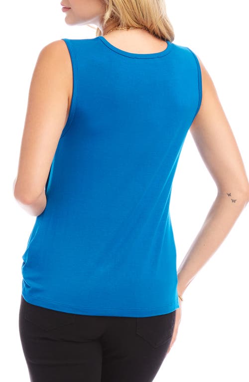 Karen Kane Sleeveless Pick-up Top In Mediterranean Blue In Med Blue
