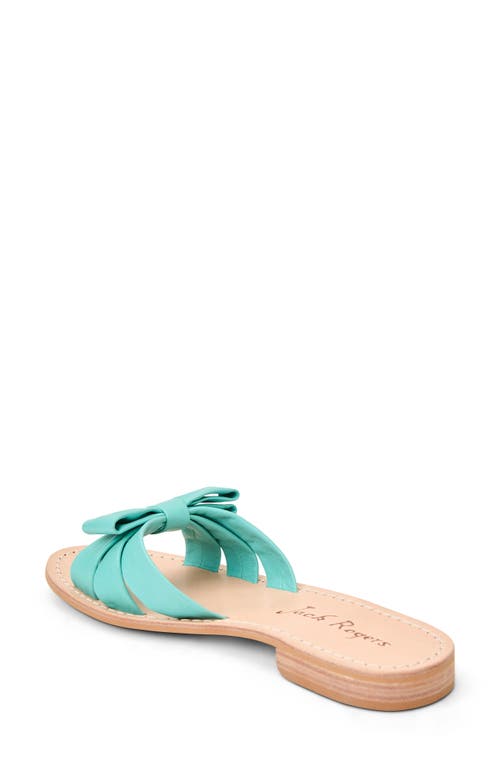 Jack Rogers Brightly Bow Slide Sandal In Aquamarine