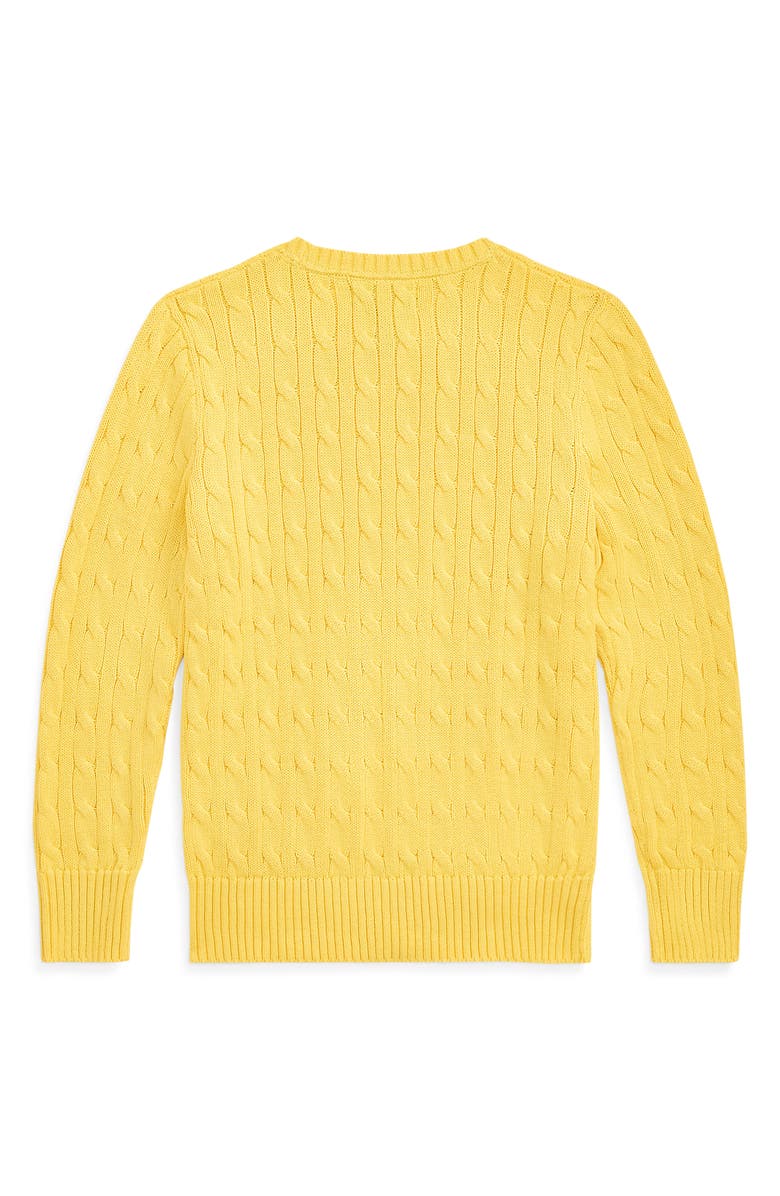 Polo Ralph Lauren Kids' Cable Cotton Crewneck Sweater, Alternate, color, 